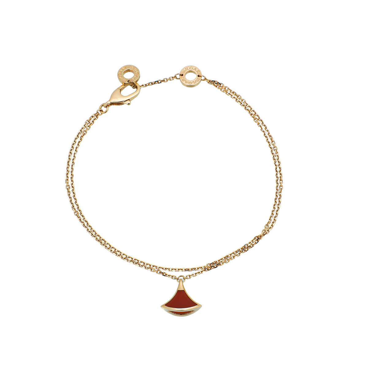 Bvlgari 18K Rose Gold Carnelian Diva's Dream Bracelet