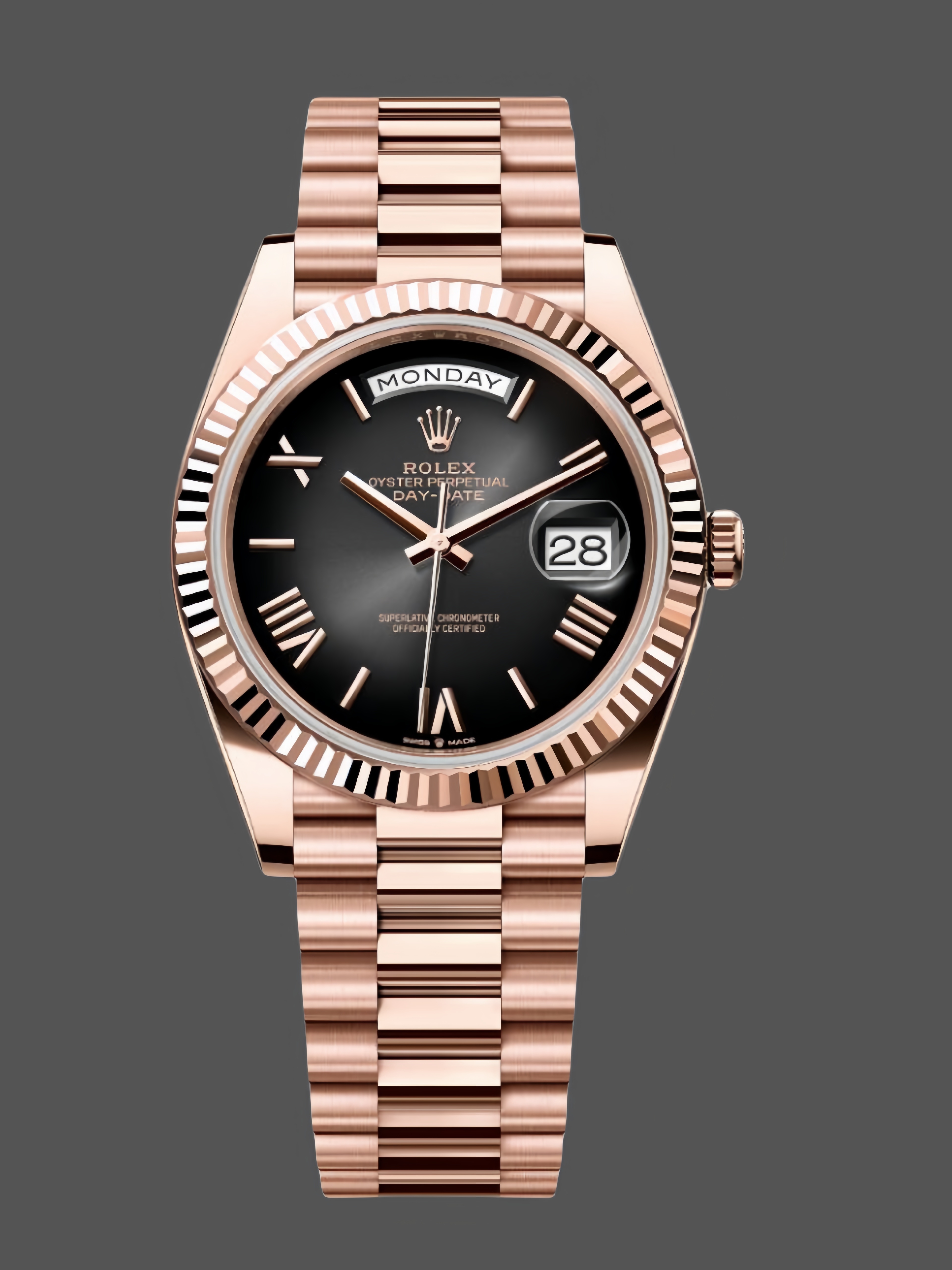 Rolex Day Date in 18 ct Everose Gold M228235 0055 40mm