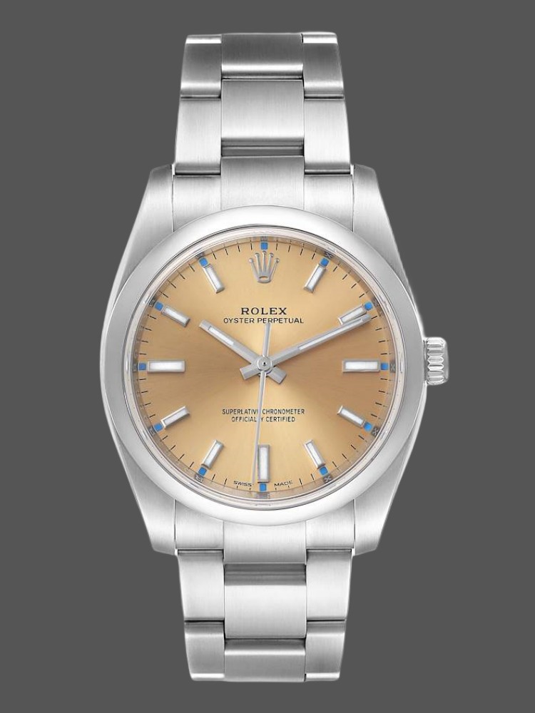 Rolex Oyster Perpetual 114200 White Grape Index Dial 34mm Unisex Replica watch