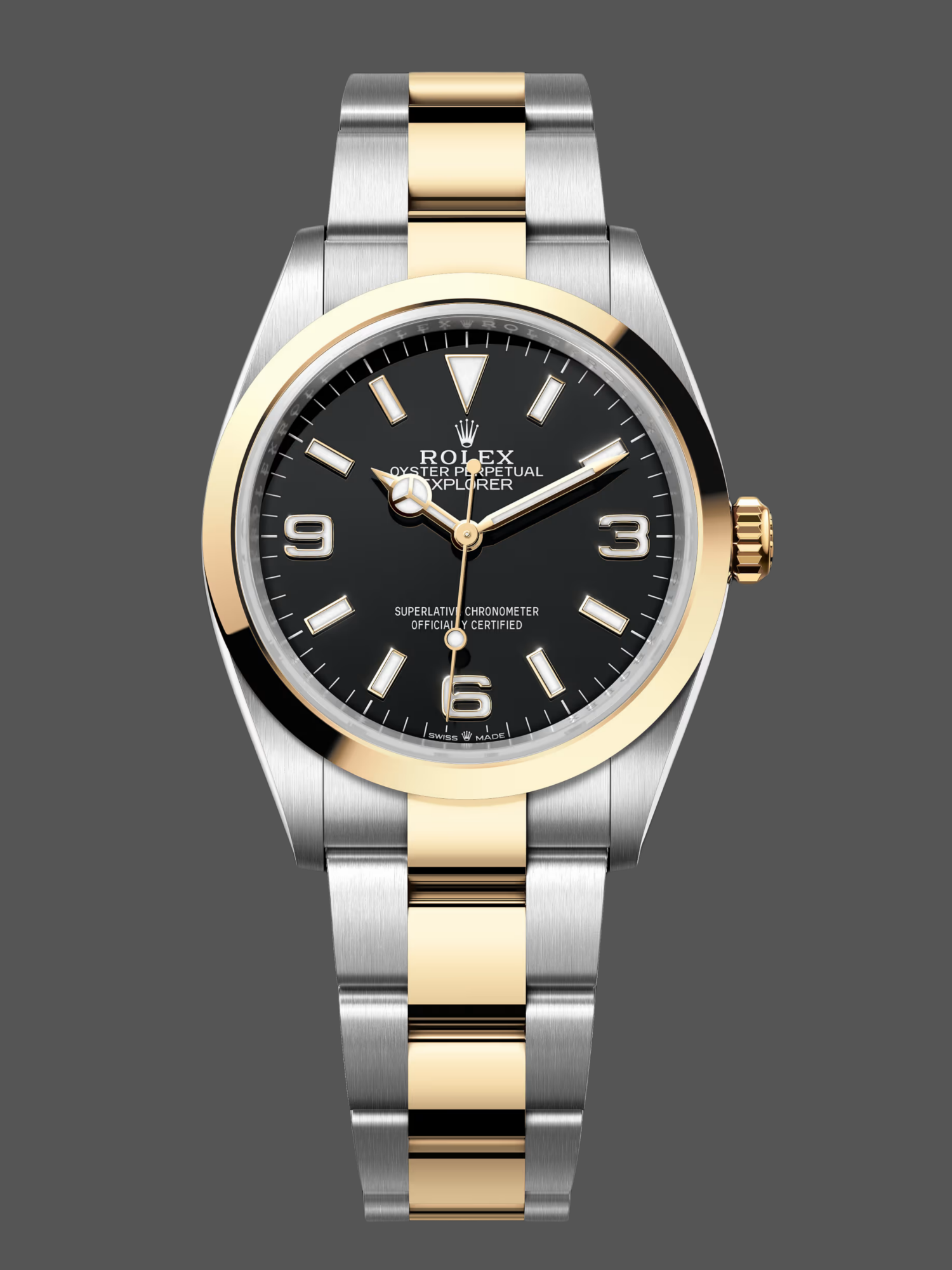 Rolex Explorer 36 Black Dial Yellow Gold M124273 0001 Women's Watch