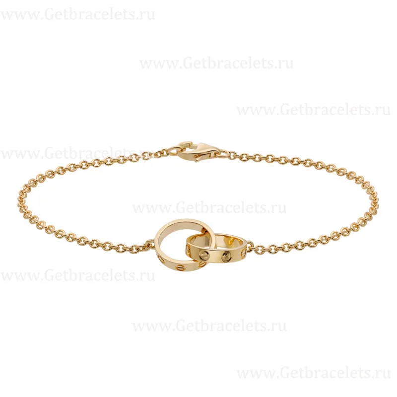 Replica Cariter Love Bracelet Yellow Gold Double Ring B6027100