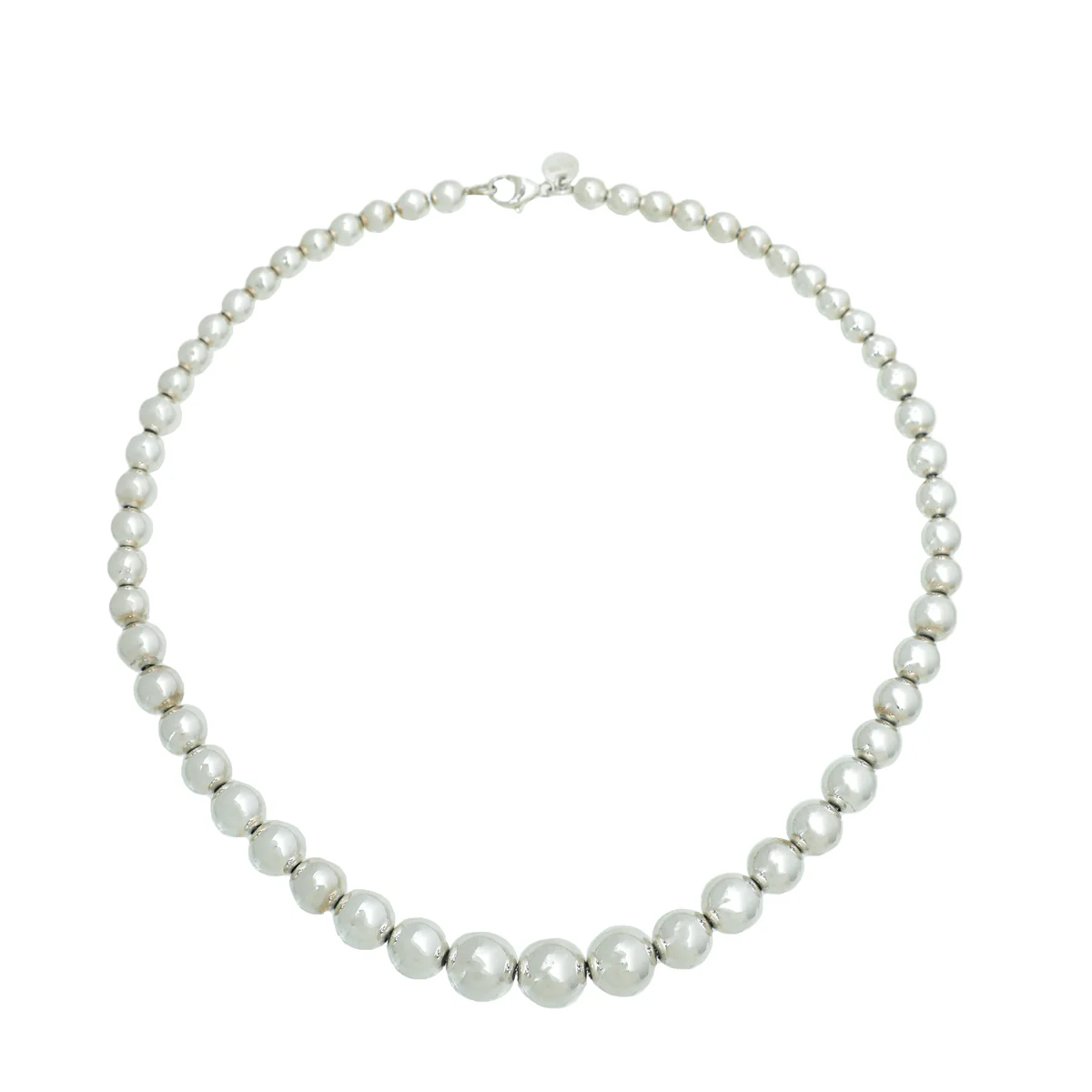 Tiffany & Co Silver Hardwear Graduated Ball Necklace