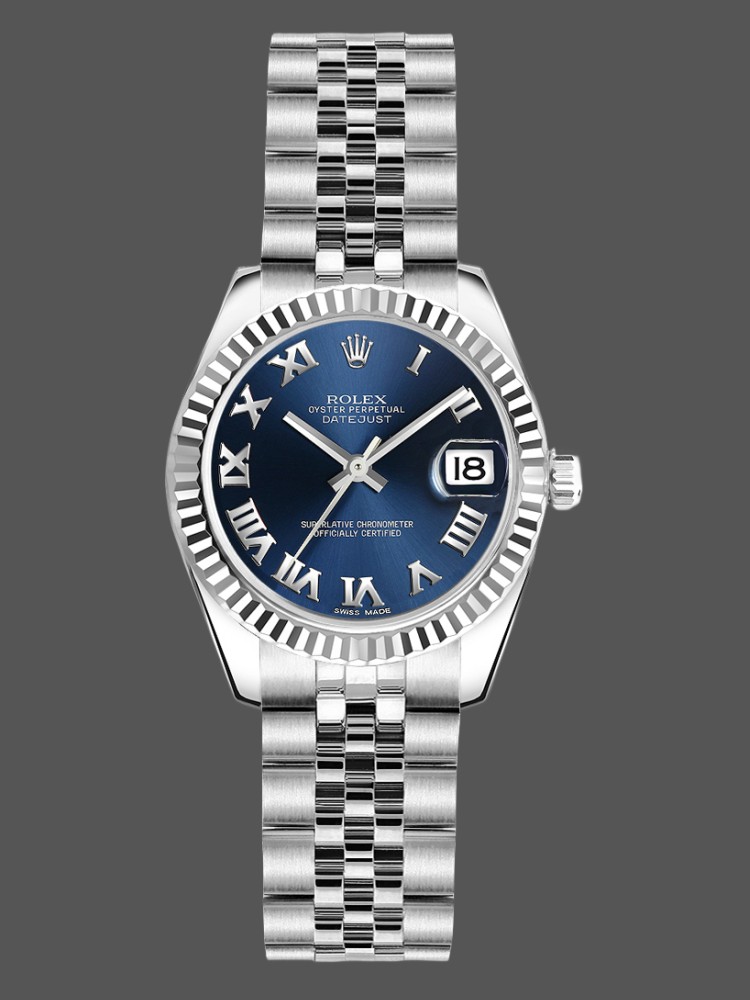 Rolex Datejust 179174 Blue Roman Numeral Dial 26MM Lady Replica Watch