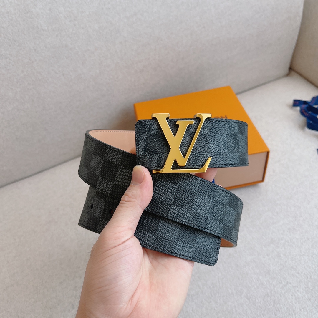 Louis Vuitton LV Leather Belts 1:1 Mirror Version
