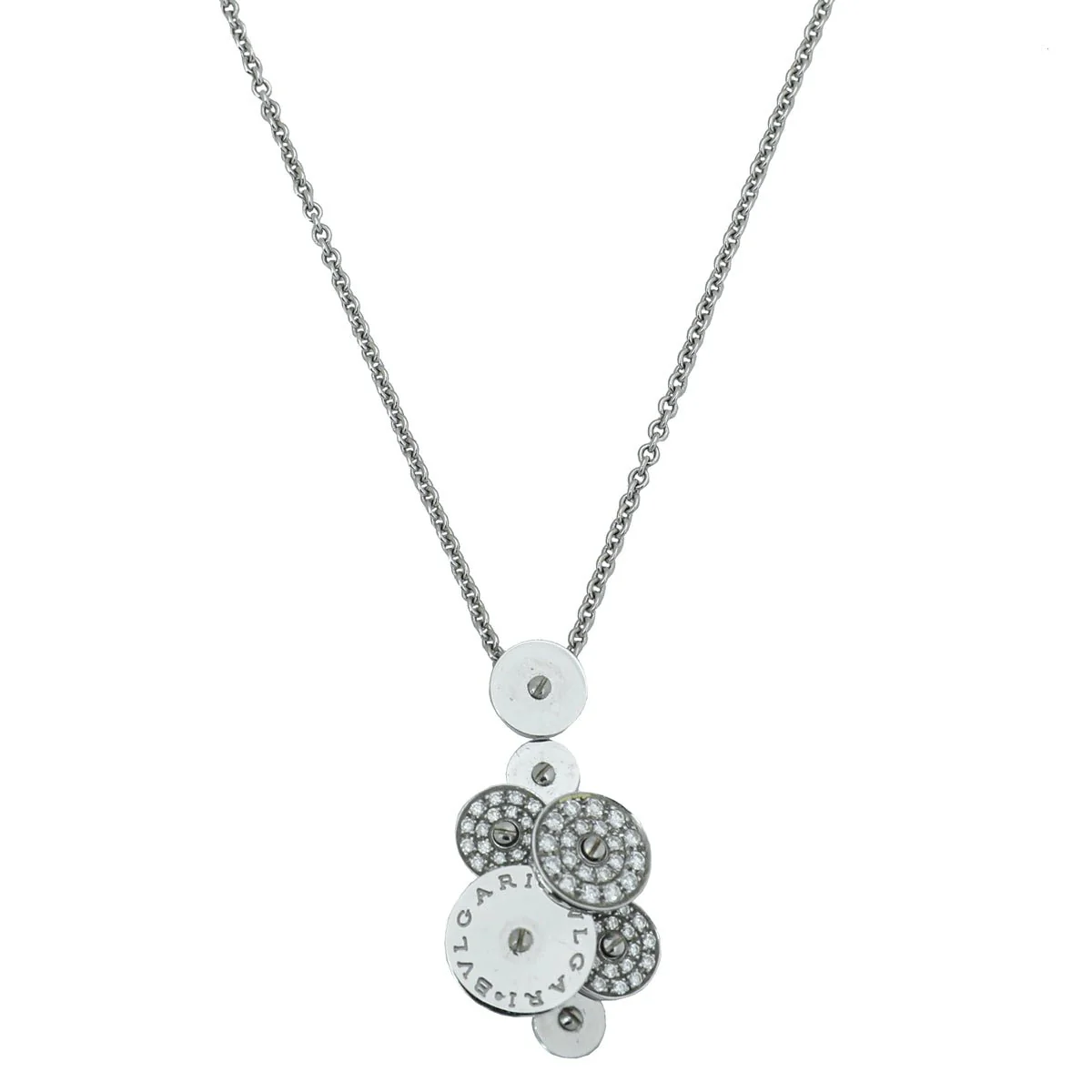 Bvlgari 18K White Gold Diamond Cicladi Necklace