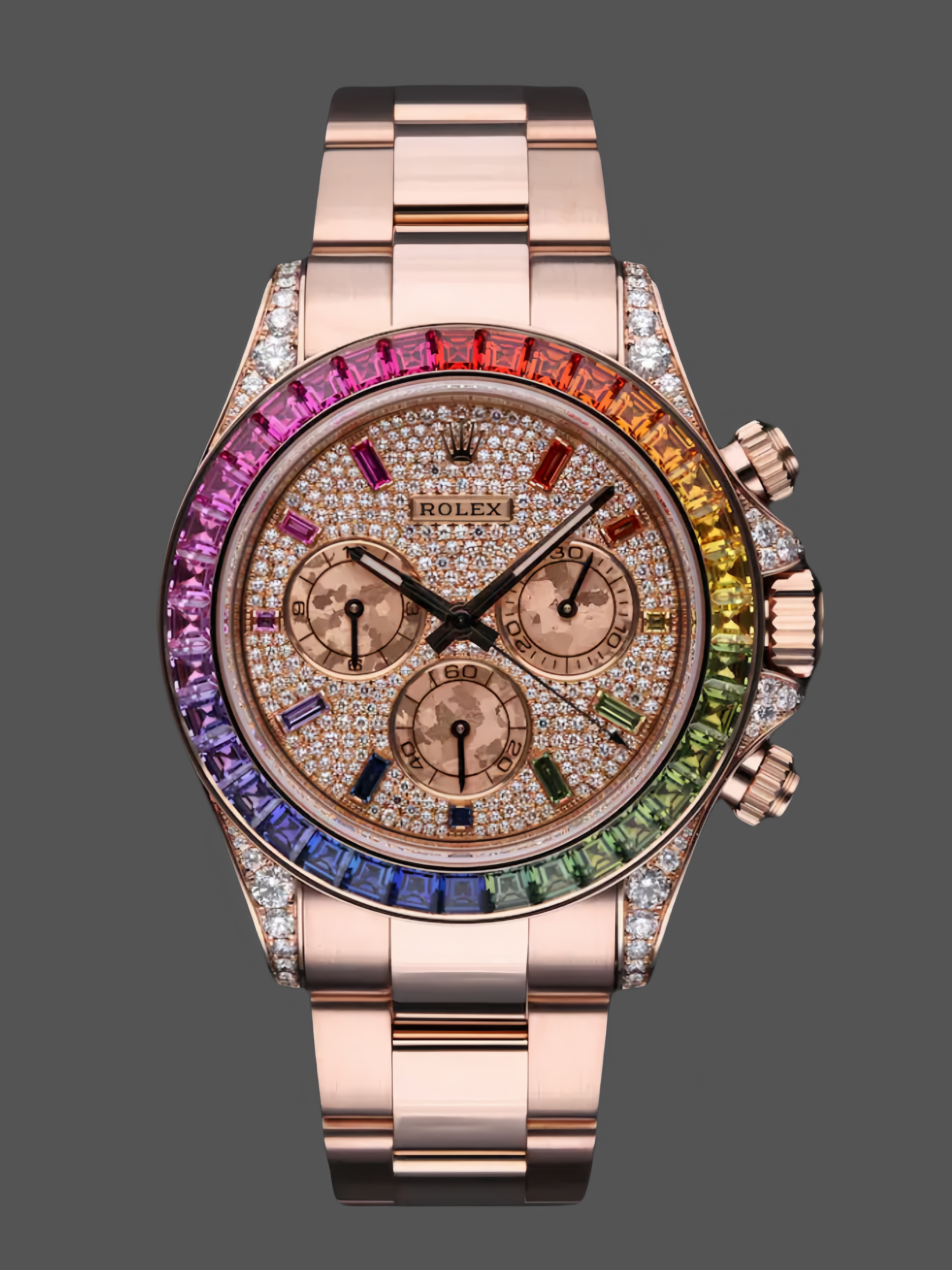 Rolex Daytona 116595RBOW 'Rainbow' Rose Gold Pave Diamond Dial Sapphir