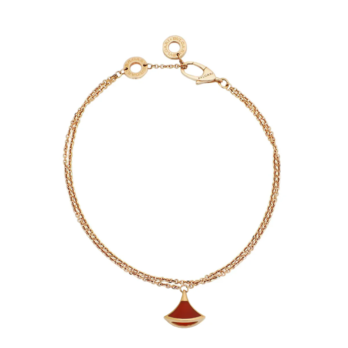 Bvlgari 18K Rose Gold Carnelian Diva's Dream Bracelet