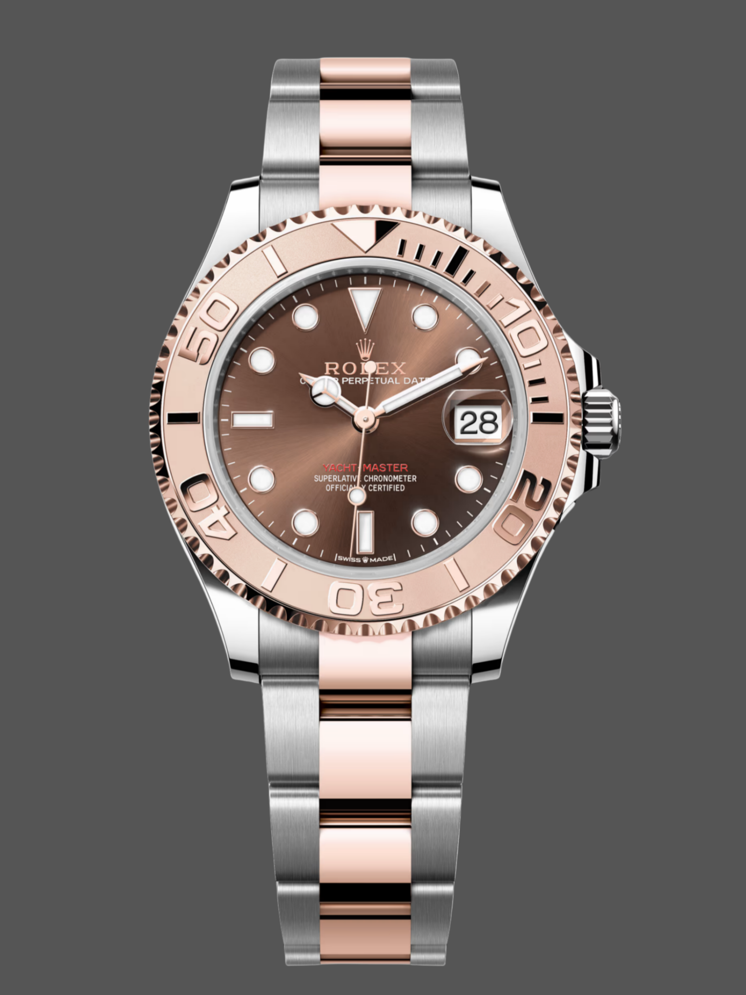 Rolex Yacht-Master 268621 Everose Bezel Chocolate Dial 37mm Unisex Replica Watch