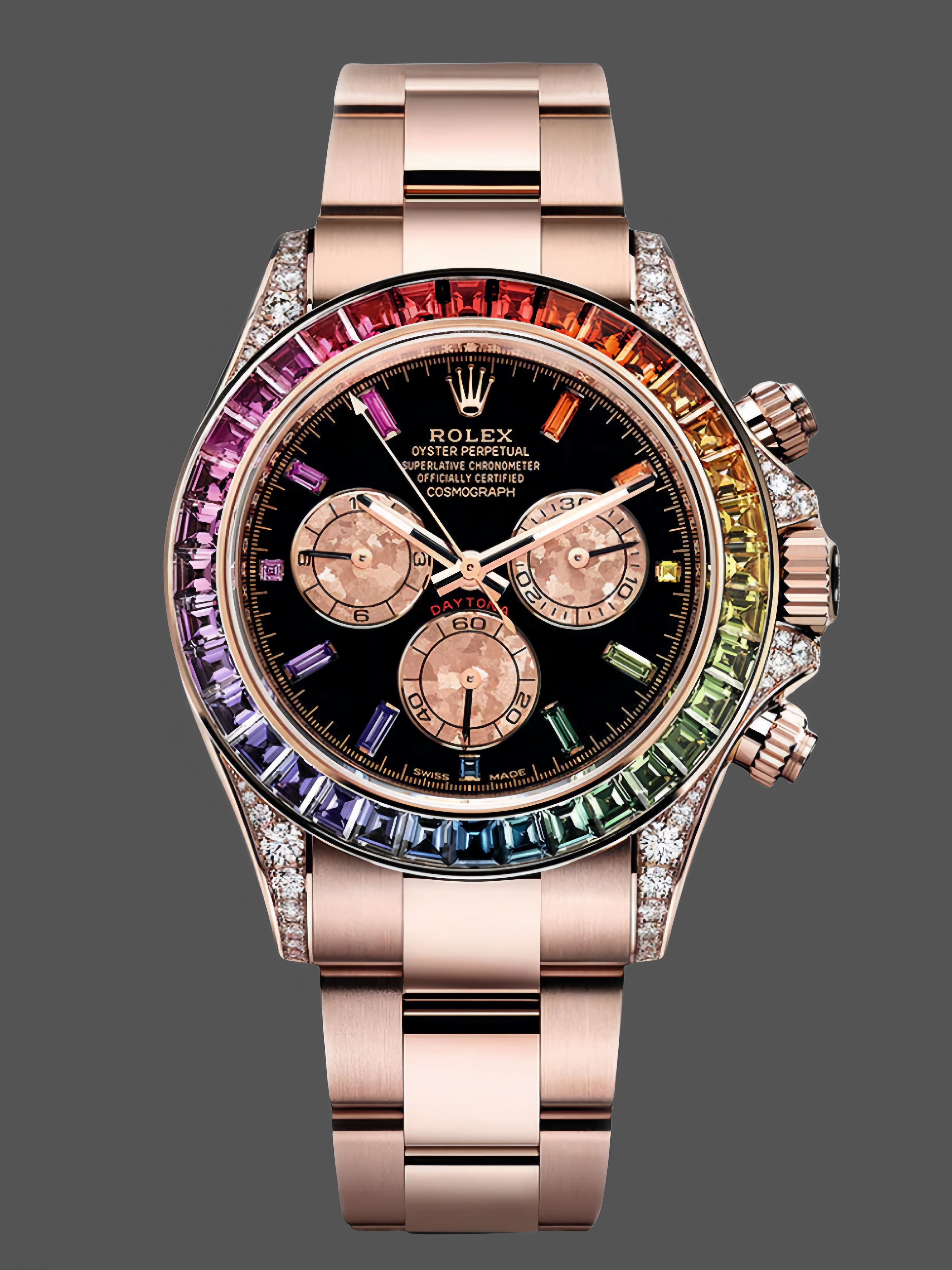 Rolex Cosmograph Daytona 40mm Black Sapphire Rainbow Dial 116595RBOW