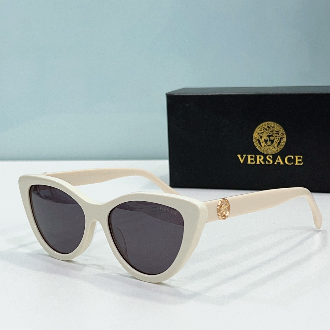 Versace Mirror leg Logo Cat-eye Sunglasses Top Quality锛�Replica锛�