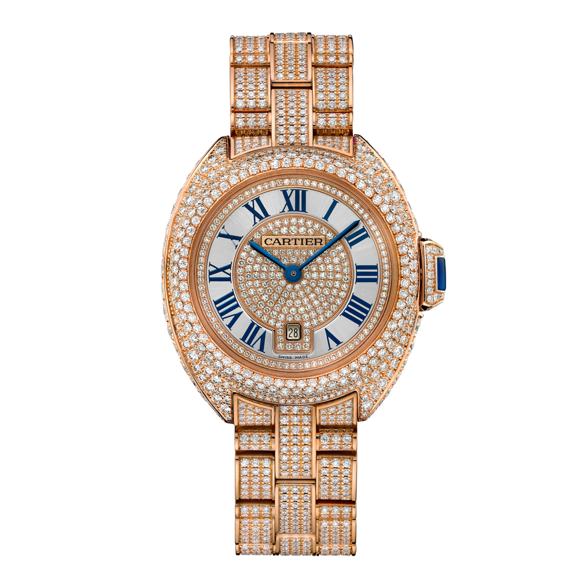 Cl茅 De Cartier 18K Pink Gold & Diamonds Lady��s Watch on a Bracelet, HPI01039