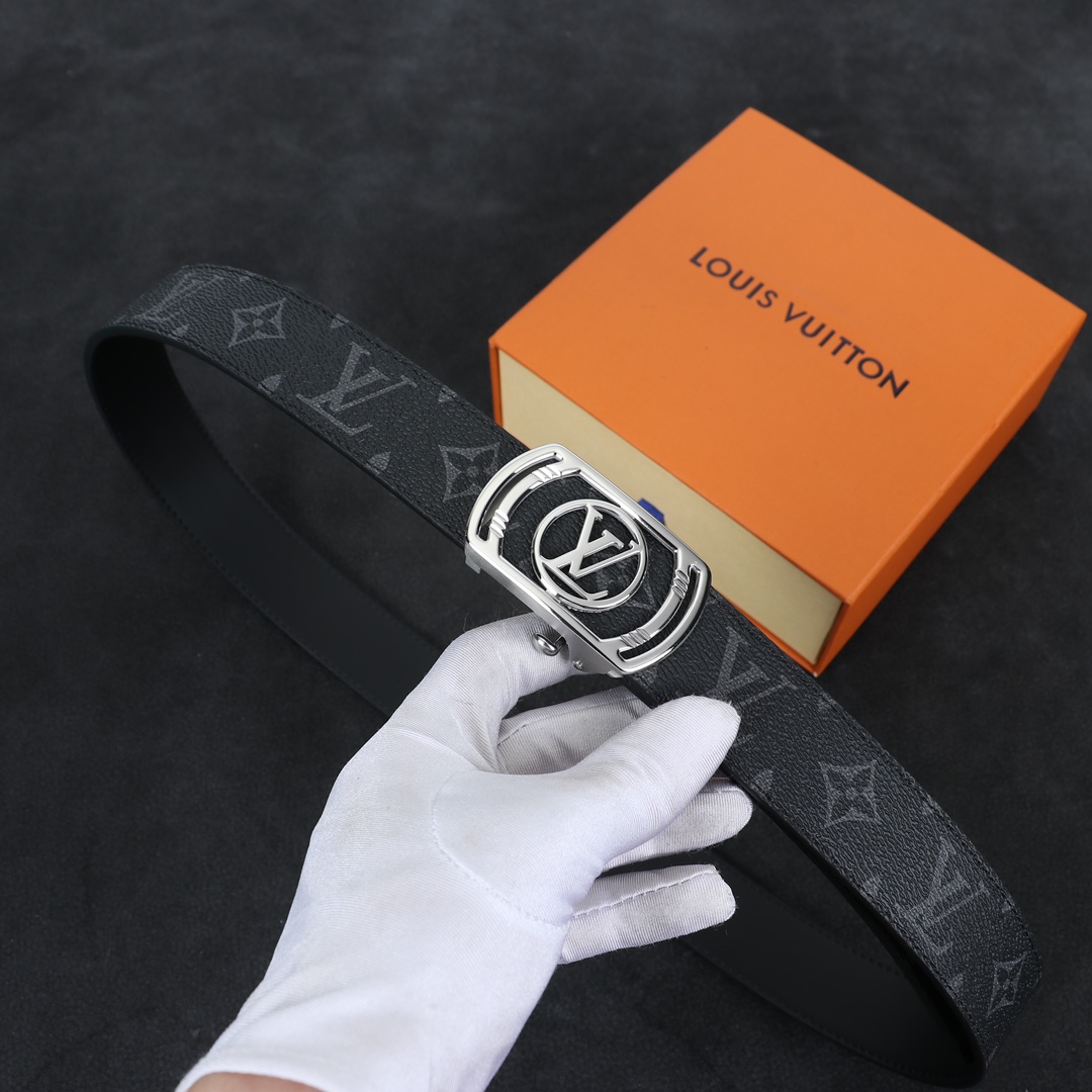 Louis Vuitton LV Leather Belts 1:1 Mirror Version
