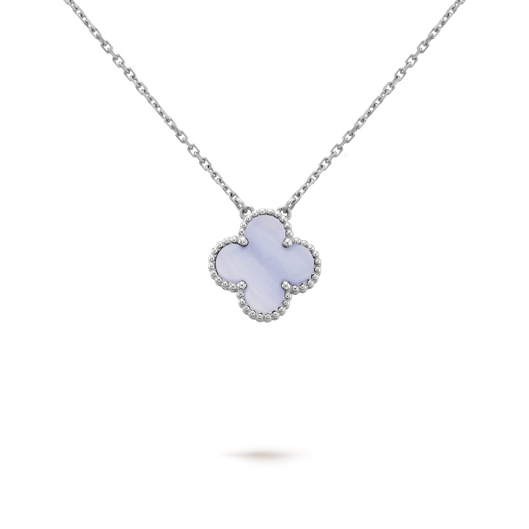 Van Cleef Necklace Dupe, Purple Chalcedony Clover Necklace