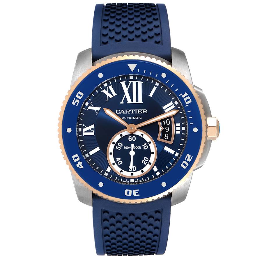 CARTIER CALIBRE ROSE GOLD MIX BLUE 42mm