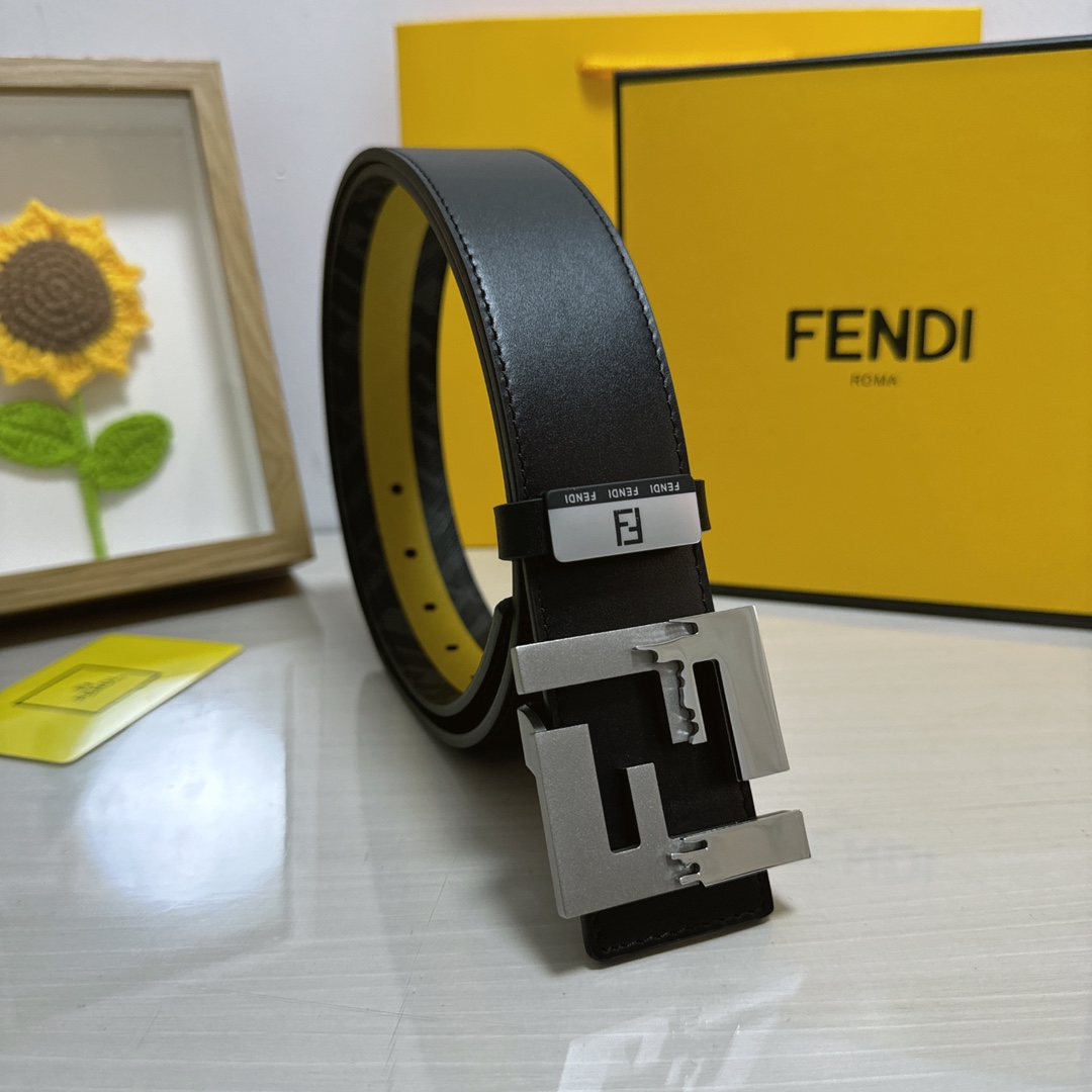 Fendi Leather Belts 1:1 Mirror Version