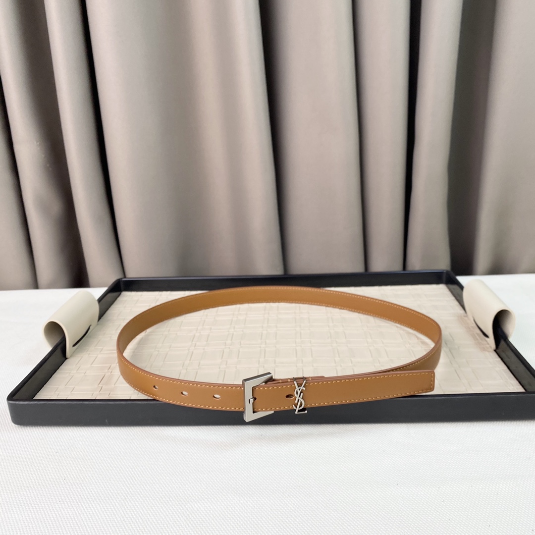 YSL Saint Laurent Leather Belts 1:1 Mirror Version