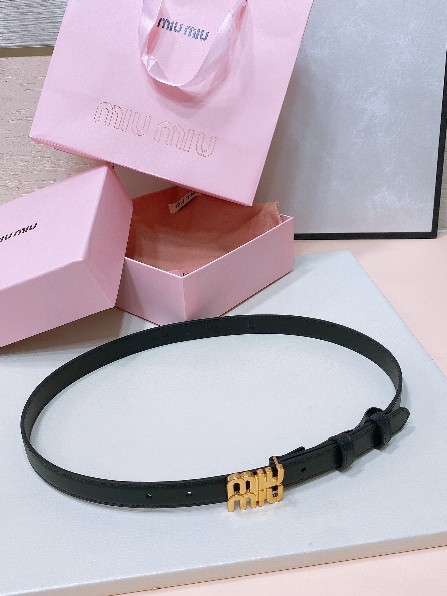MiuMiu Leather Belts 1:1 Mirror Version