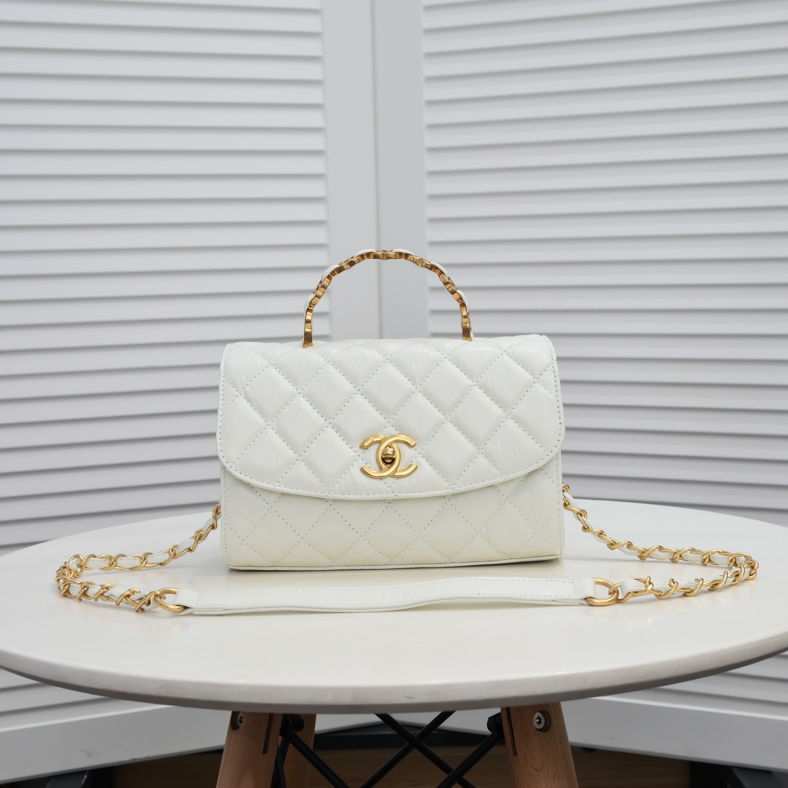 Chanel Handle Double C Shoulder Bag Handbag