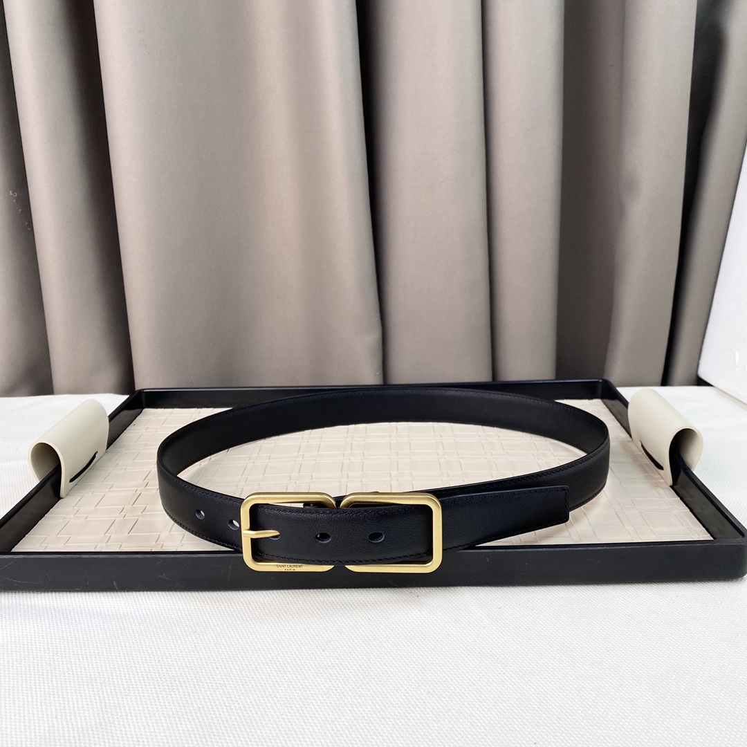YSL Saint Laurent Leather Belts 1:1 Mirror Version