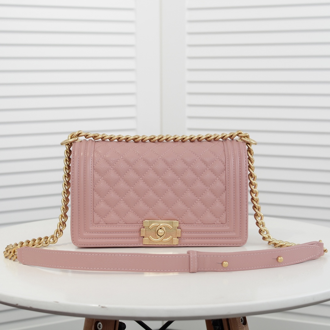 Chanel Leboy litchi or lychee pattern Shoulder Bag Handbag