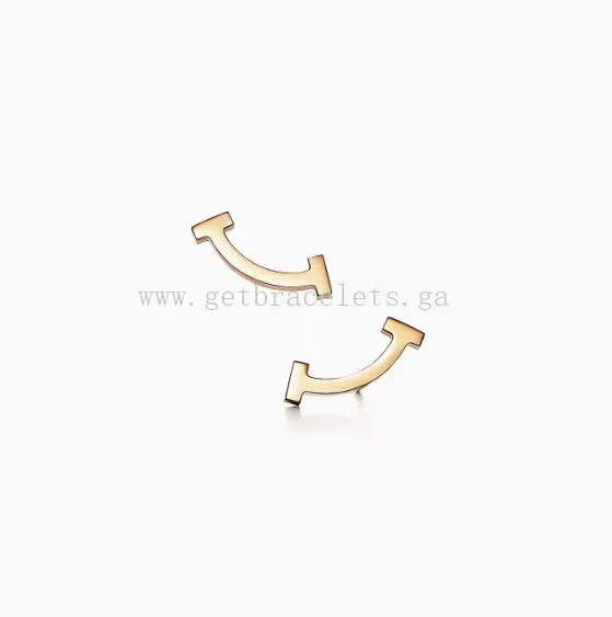 Tiffany T Smile Earrings Yellow Gold/Rose Gold/White Gold