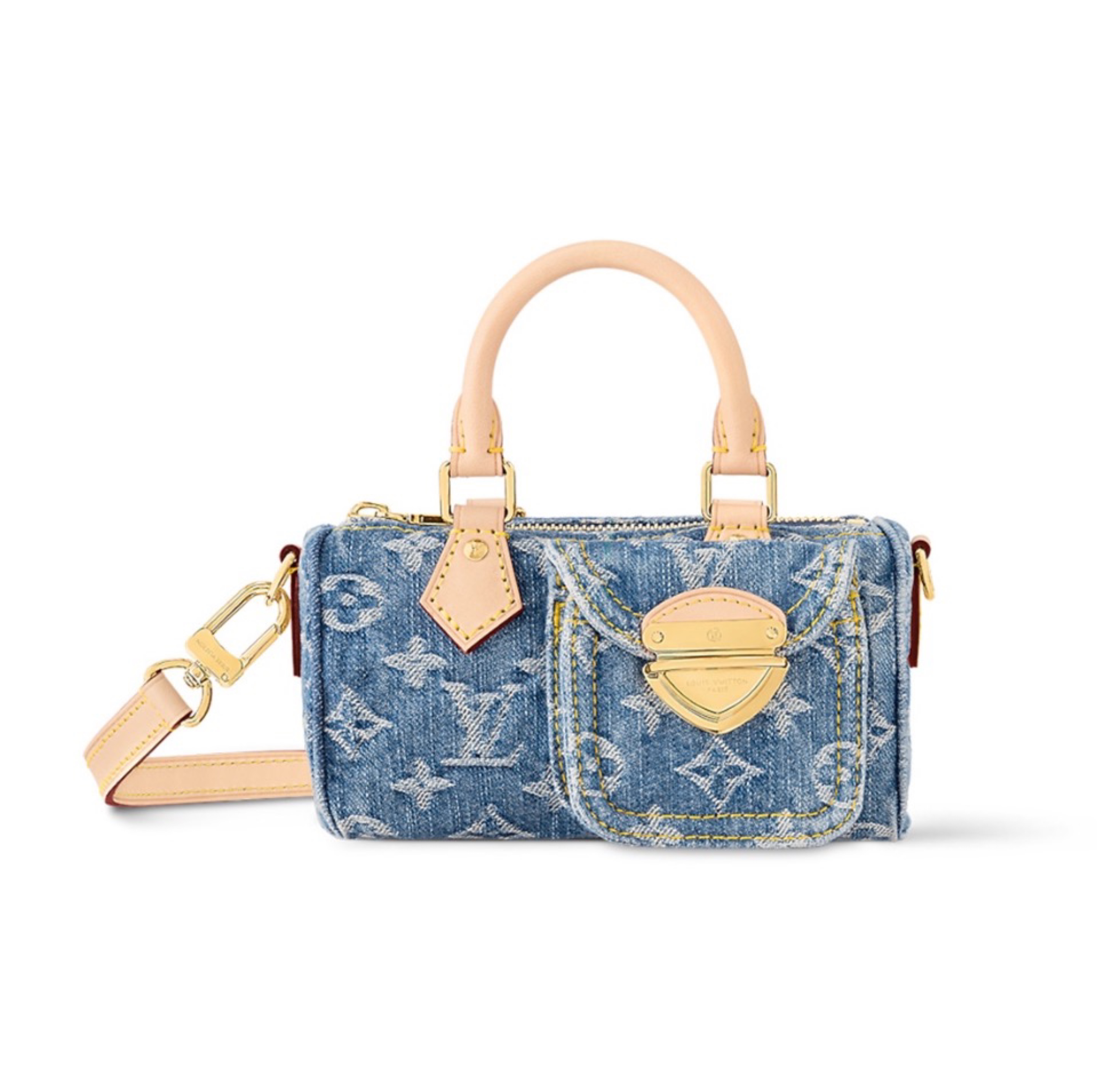 Louis Vuitton LV Denim Nano Speedy Handbag Crossbody Bag M82950 Top Quality Shoulder Bag 10A(Replica)