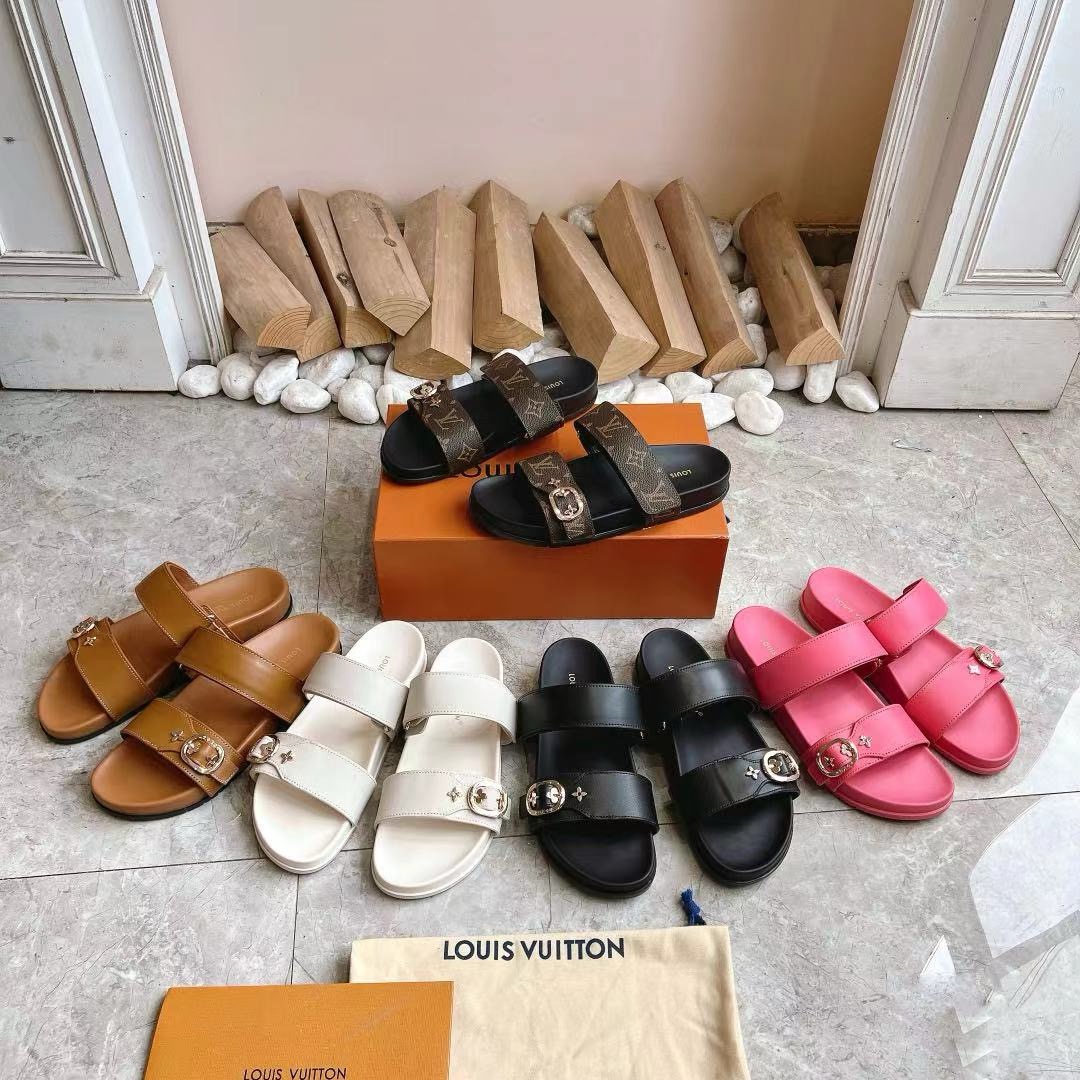 Louis Vuitton Shoes Summer sailboat series couple slippers
