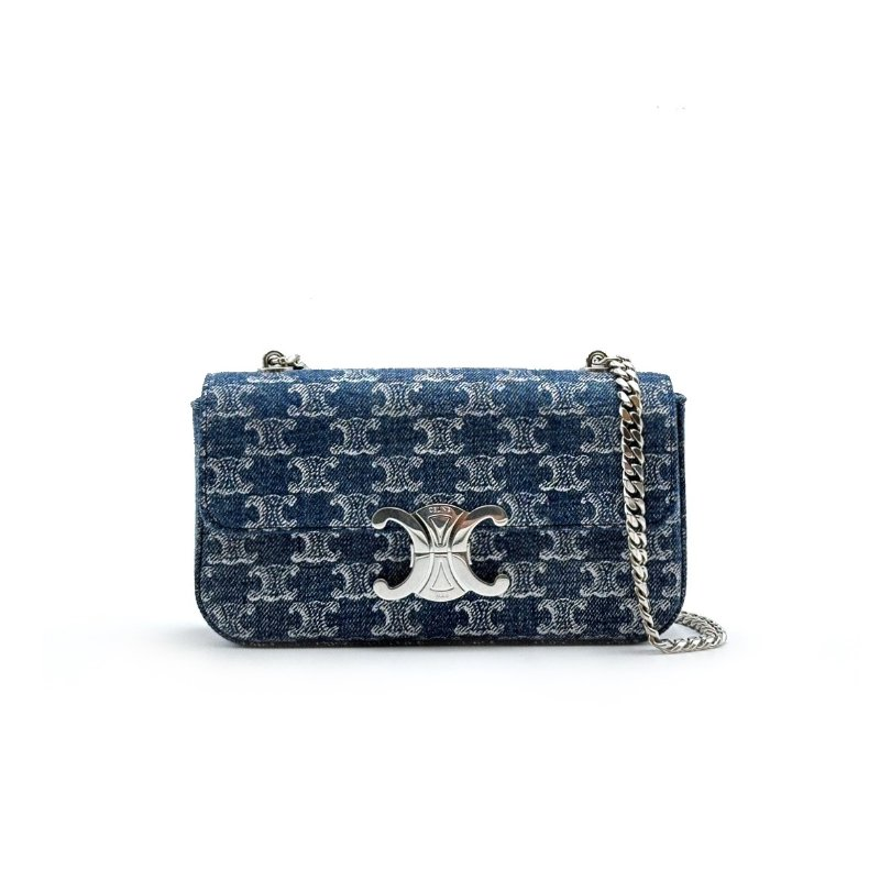 Celine Triomphe Handbag Shoulder Bag Chain Strap Crossbody Bag 10A (Replica)
