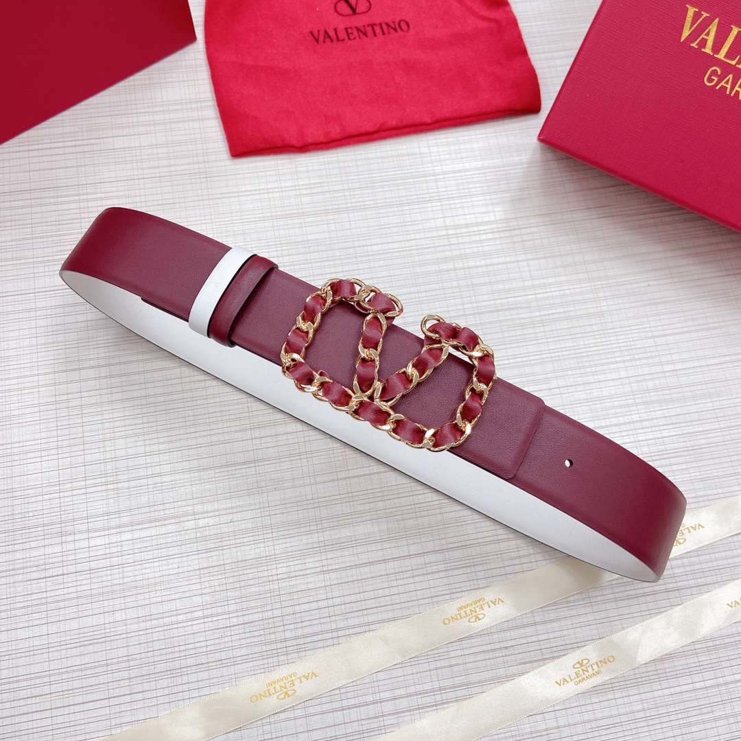 Valentino Leather Belts 1:1 Mirror Version