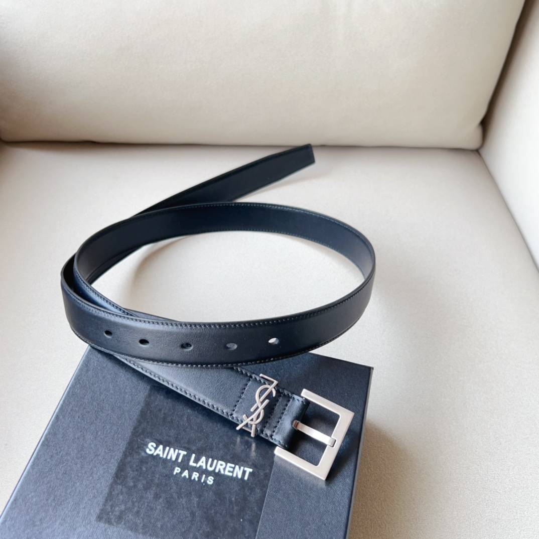YSL Saint Laurent Leather Belts 1:1 Mirror Version