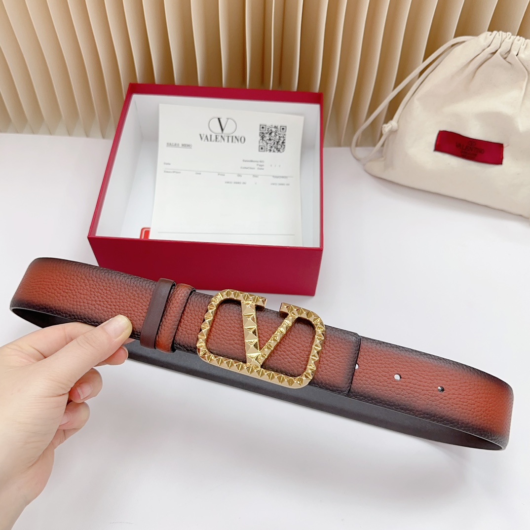 Valentino Leather Belts 1:1 Mirror Version