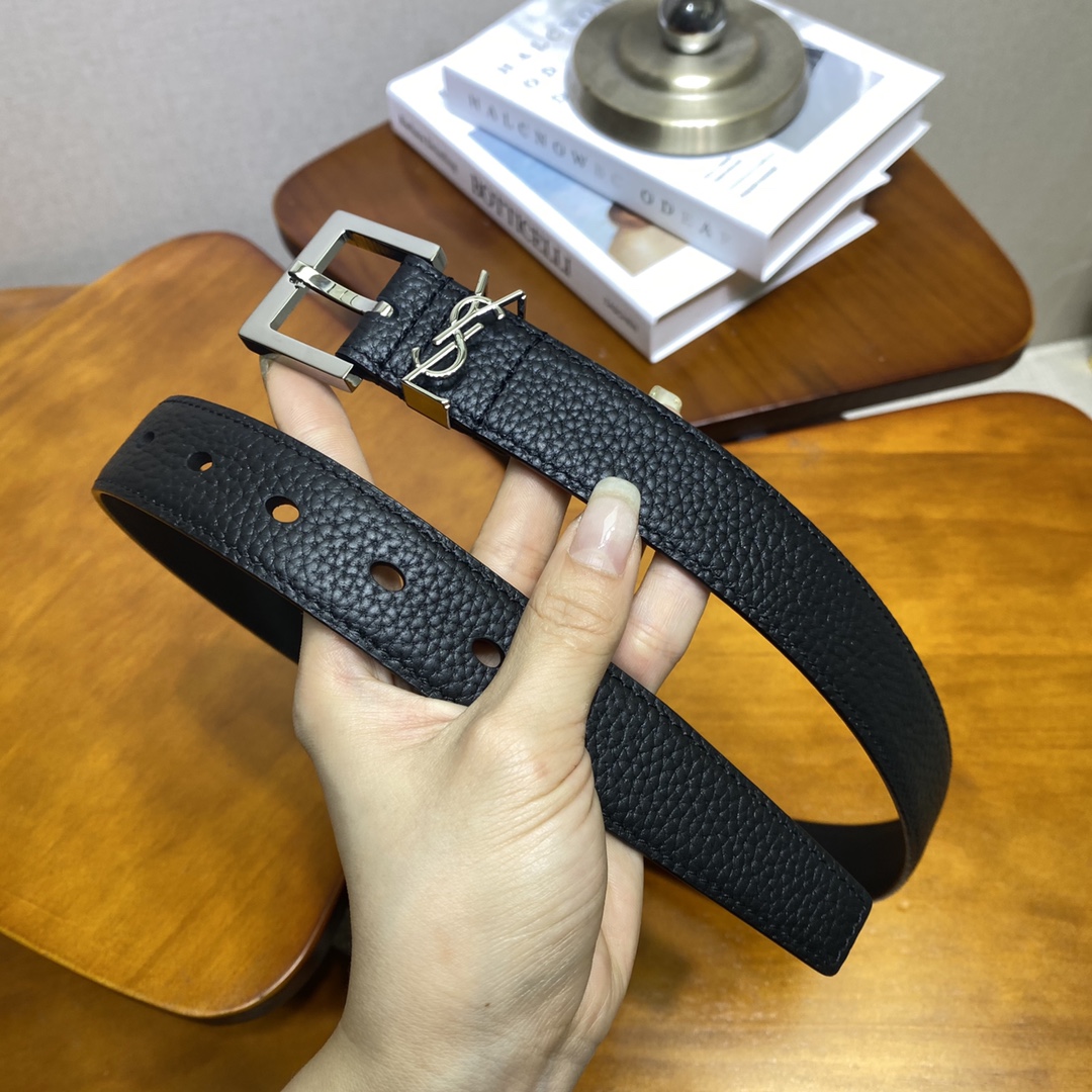 YSL Saint Laurent Leather Belts 1:1 Mirror Version