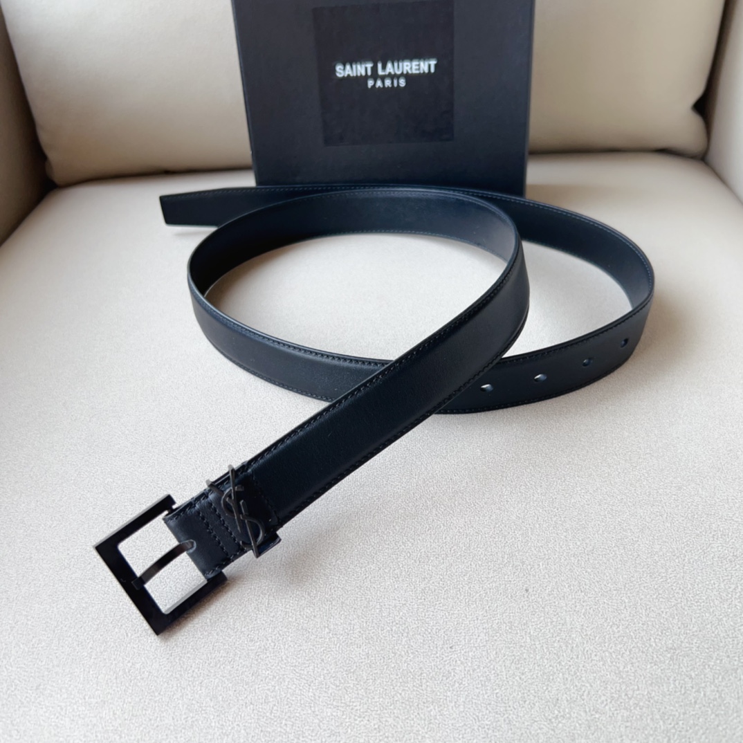 YSL Saint Laurent Leather Belts 1:1 Mirror Version