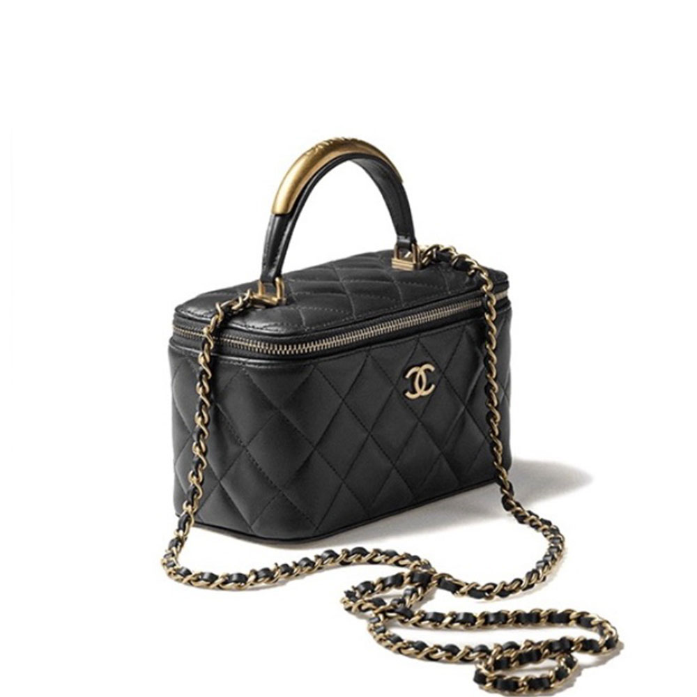 Chanel 22B Metal Handle Makeup Box Bag (Replica)
