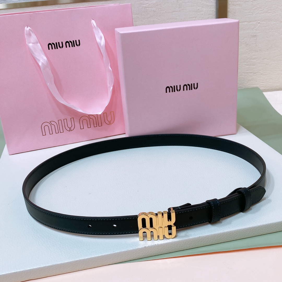 MiuMiu Leather Belts 1:1 Mirror Version