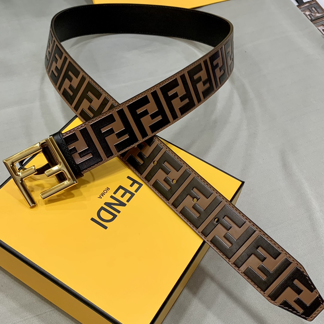 Fendi Leather Belts 1:1 Mirror Version