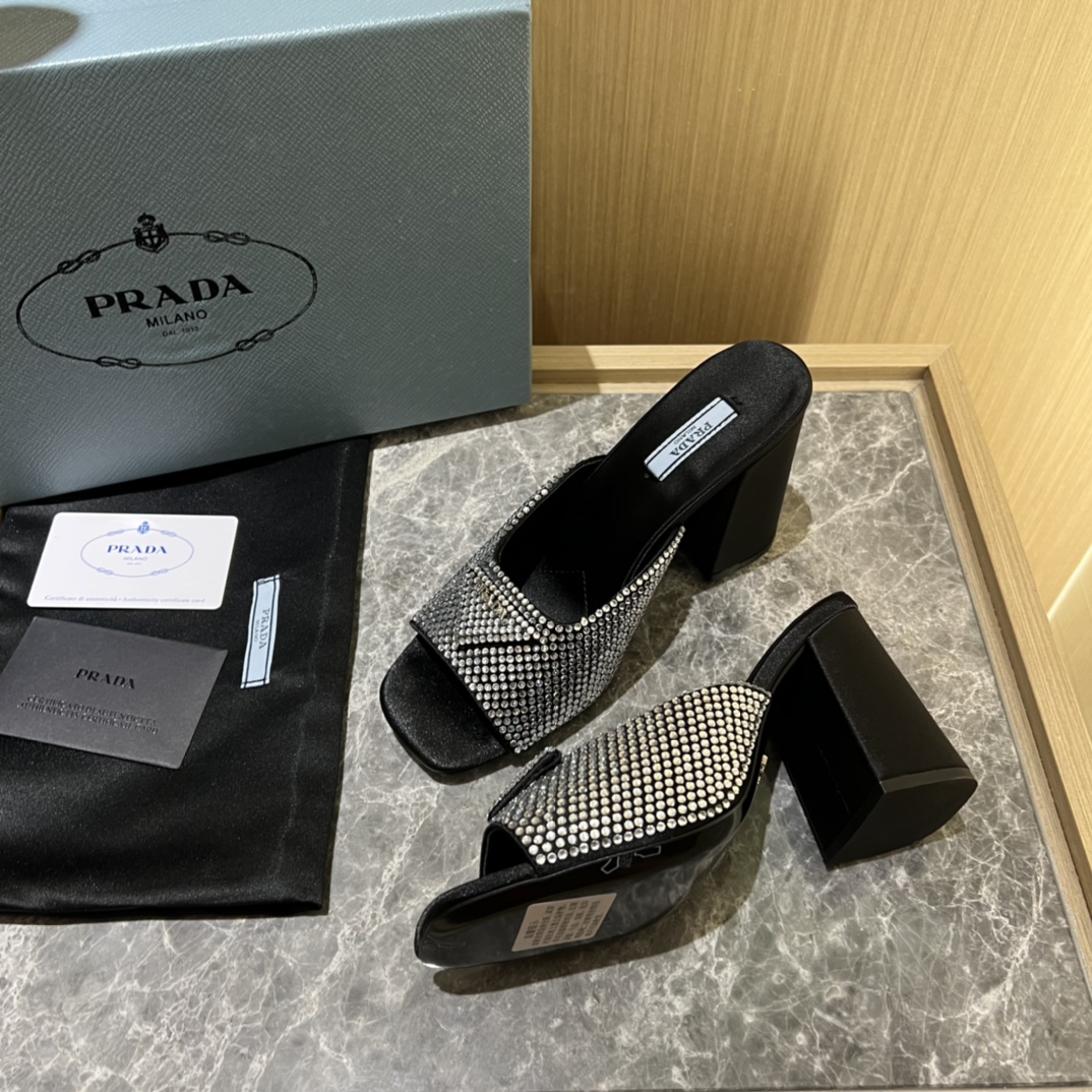 Prada shoes Diamond High heels 9CM sandal 005