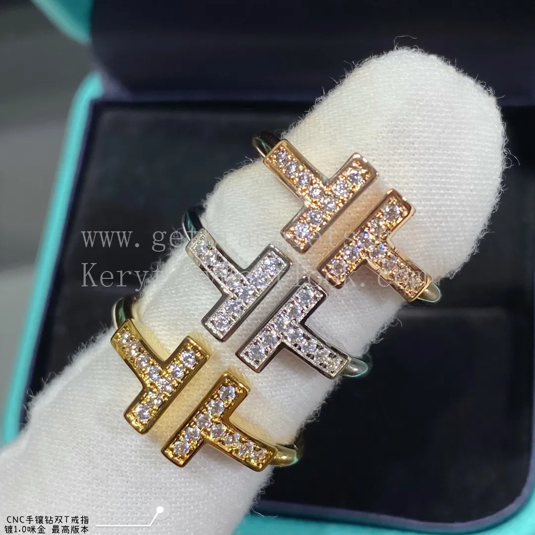 Tiffany T Diamonds Wire Ring Yellow Gold/Rose Gold/White Gold