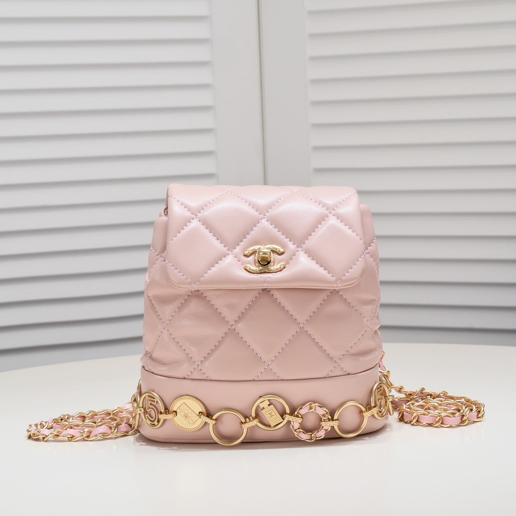 Chanel 23b Gold Coin Pink Shoulder Bag Shoulder Bag Handbag