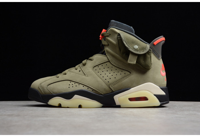 Travis Scott Air Jordan 6 Medium Olive Cactus Jack CN1084-200(Replica)