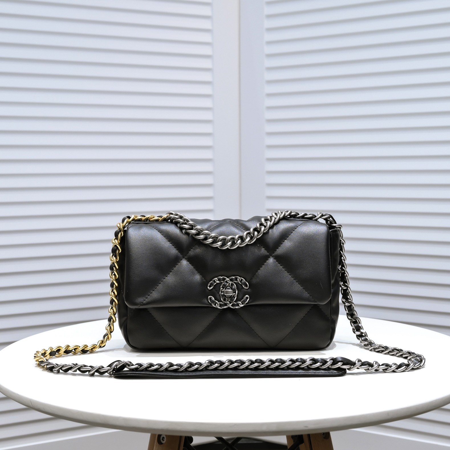 Chanel Chanel Lambskin Quilted Small 19 Flap Shoulder Bag Handbag