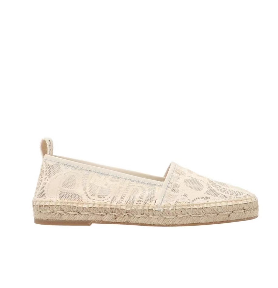 Chloe Woven Straw Stylish Casual Flats Shoes Sandal (Replica)