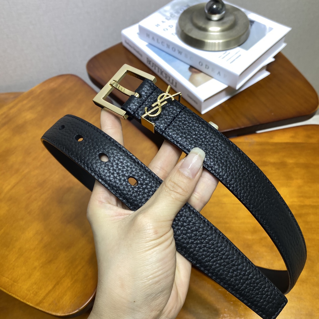 YSL Saint Laurent Leather Belts 1:1 Mirror Version