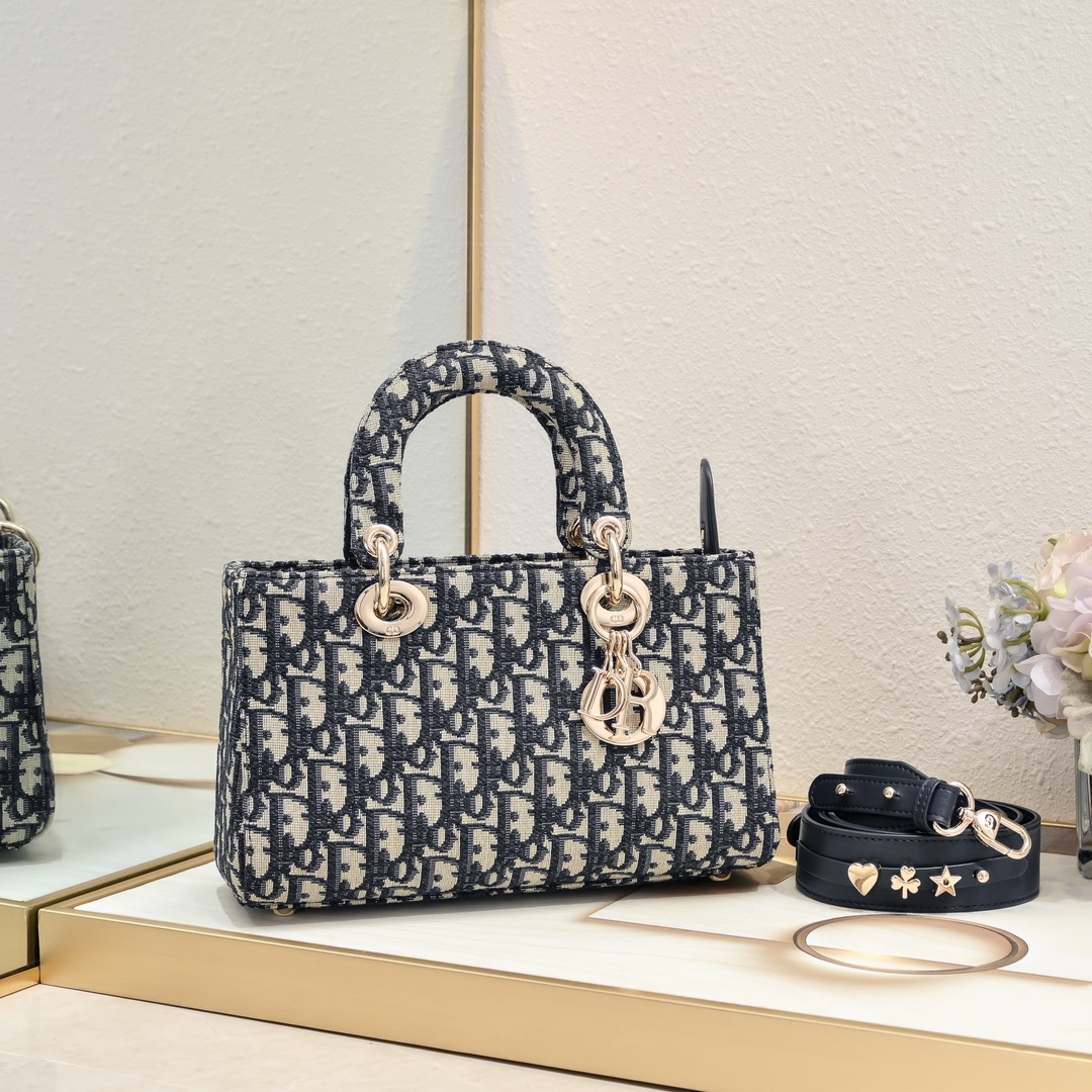 Dior Lady D-sire My Abcdior Horizontal Tote Bag Small Shoulder Bag Handbag