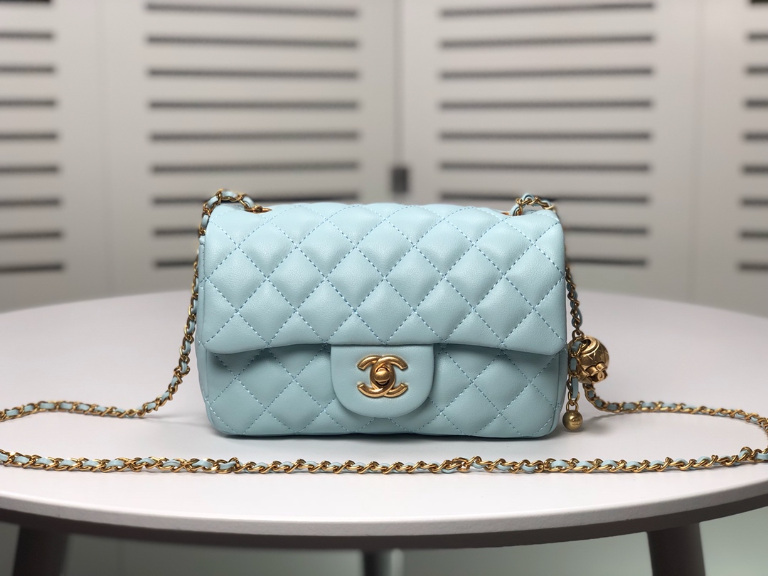 Chanel Cross Body Metal Ball Chain Shoulder Bag Handbag