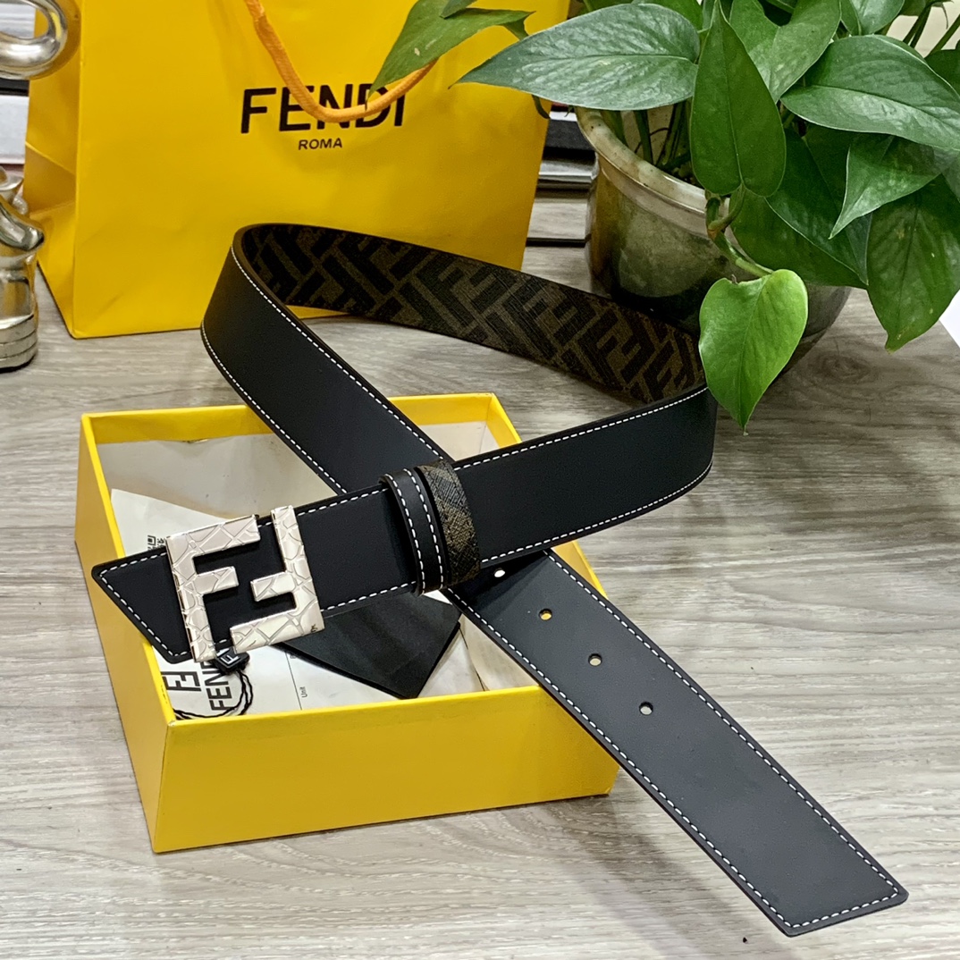 Fendi Leather Belts 1:1 Mirror Version