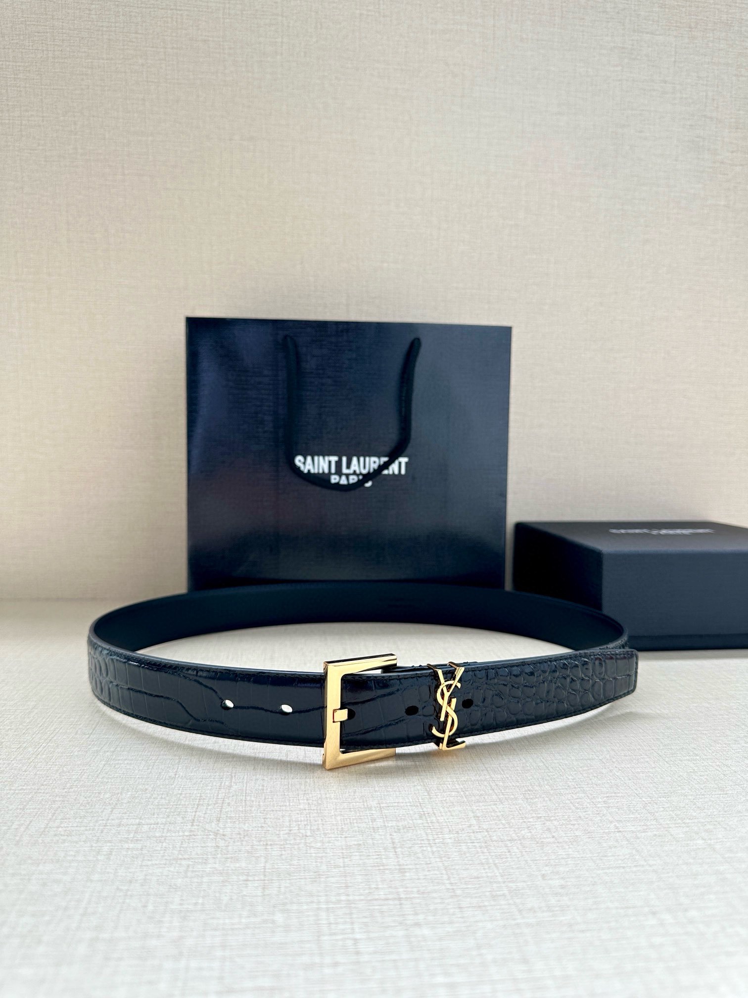 YSL Saint Laurent Leather Belts 1:1 Mirror Version