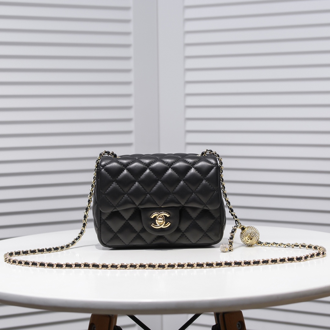 Chanel Classic Bag CF Drill Beads Shoulder Bag Handbag