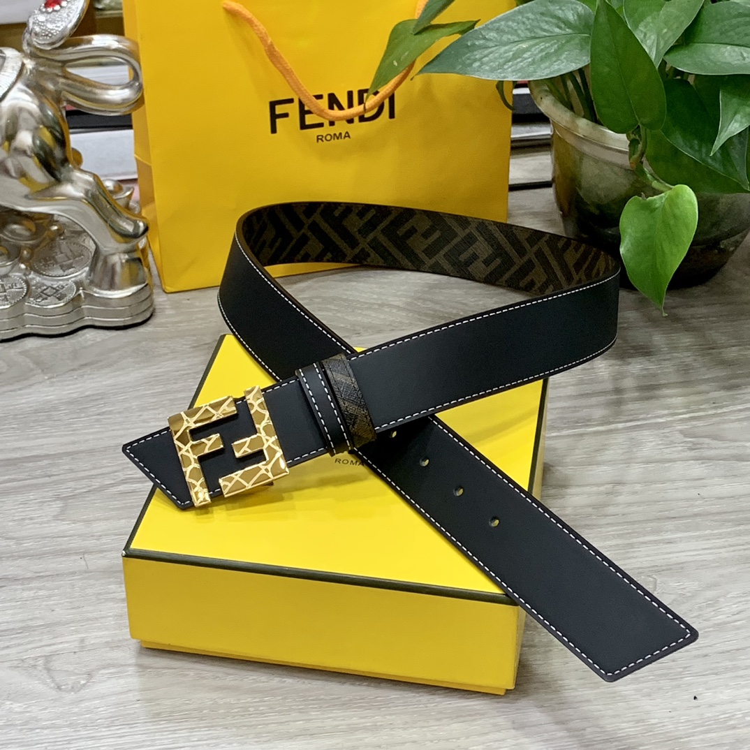Fendi Leather Belts 1:1 Mirror Version