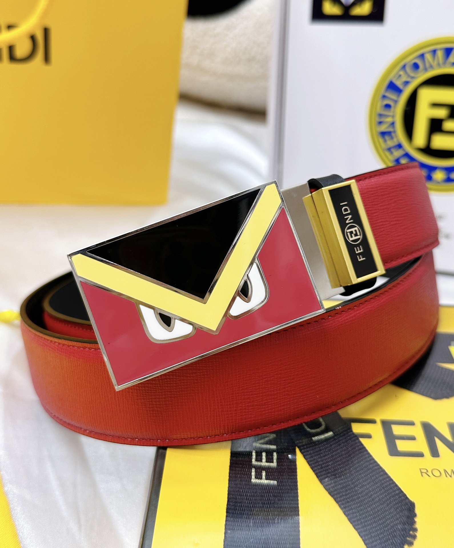 Fendi Leather Belts 1:1 Mirror Version